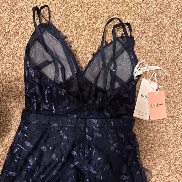 Gorgeous JJ’s house sparkly dark navy prom dress! - Picture 3 of 6
